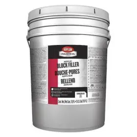 Krylon® Industrial Acrylic Block Filler, Flat, White, 5 Gallon