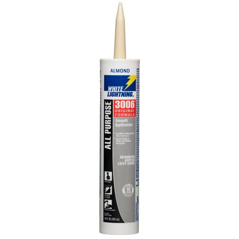 White Lightning 3006 All Purpose Adhesive Caulk-Canada, Almond, 295 mL