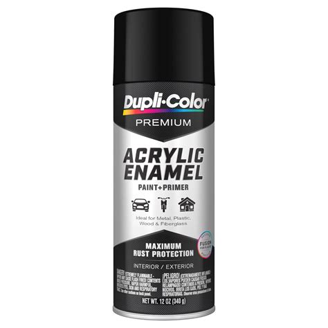 Dupli-Color Acrylic Enamel, Semi-Gloss, Black, 340 g