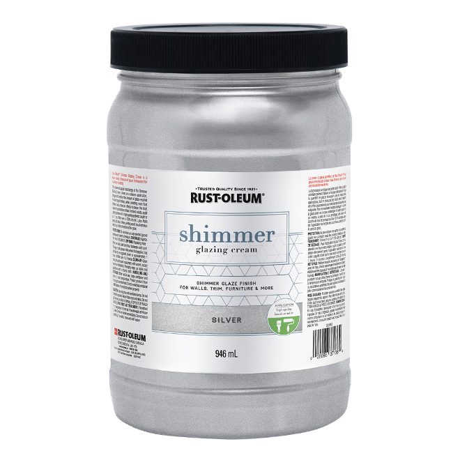 Rust-Oleum Shimmer Glazing Cream In Silver, 946 Ml