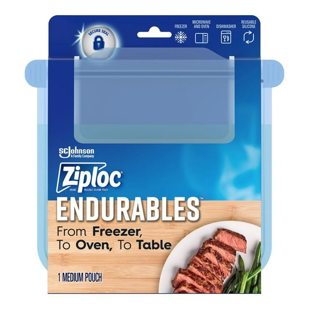 Ziploc Endurables Silicone Pouches, Medium (473ml)