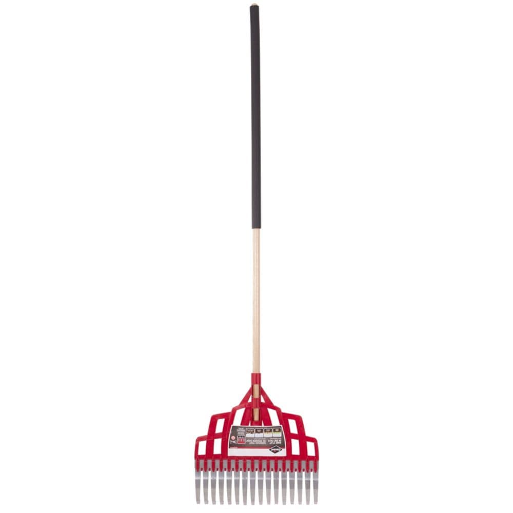 Garant Lawn rake, 16 tines, polypro/steel, comfort grip, wood display, Garant Premium
