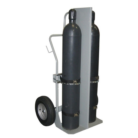 Cylinder Cart, Large, Side x Side, 16" Pneumatic Wheels