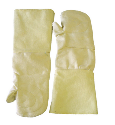 Oval Hand Pads with Slit, 7.5" x 10.75": 3-Ply 22 oz. Para Aramid Blend, 1-Ply Split Leather, 22 oz. KV
