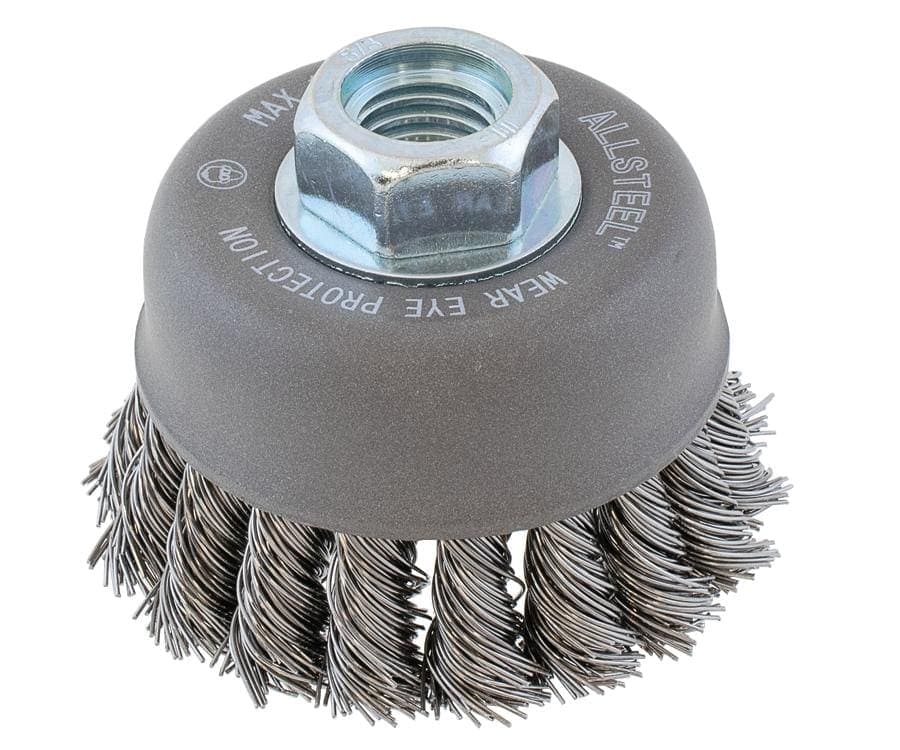 M14 ALLSTEEL KNOT CUP BRUSH 3"
