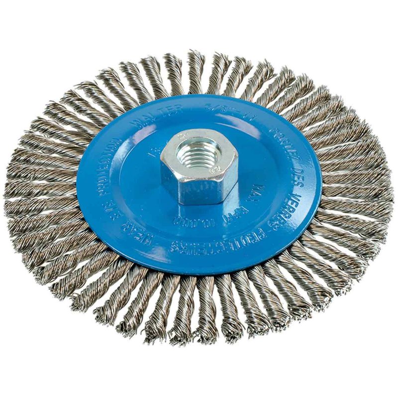 WALTER 6X1/4X5/8-11 BRASS KNOT BRUSH