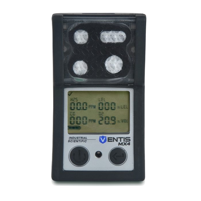 Ventis MX4, LEL (CH4), O2, Li-ion Ext Range, No Charger, Without Pump, Black, UL/CSA, English