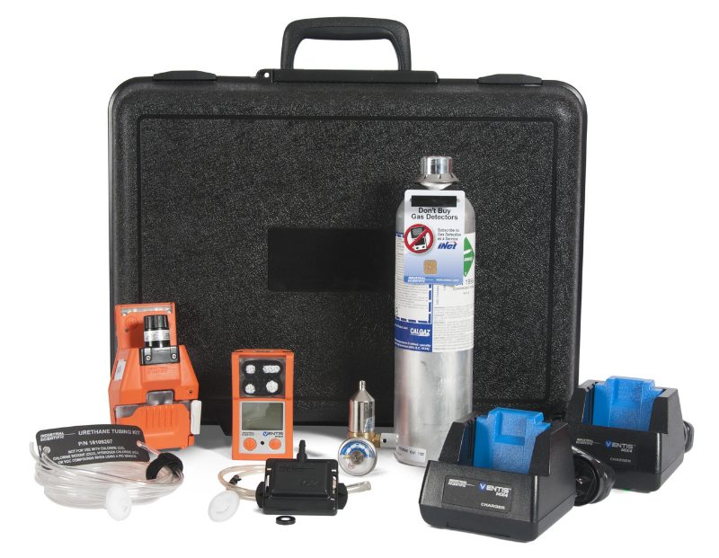 VENTIS MX4 CONFINED Space Kit with Ventis Slide-on Pump – LEL (Pentane), CO, H2S, O2, Orange, Li-ion Ventis Battery, Li-ion Pump
