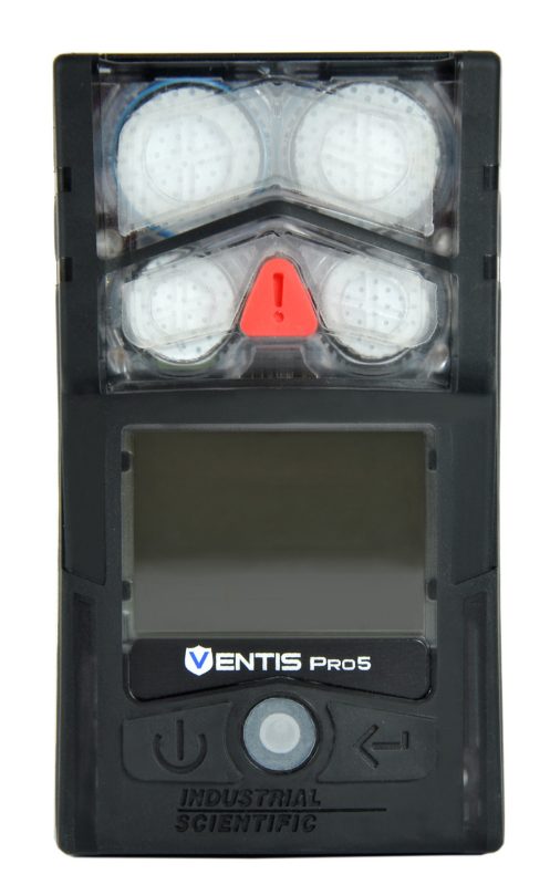 Ventis Pro5 Personal Gas Monitor, LEL (Pentane), CO, NH3, O2, Li-ion Slim Extended Battery, Desktop Charger, No Pump, Black, UL/