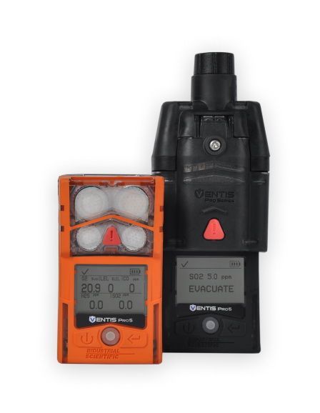 Ventis Pro Series, H2S, SO2, Li-ion Ext Range, Desktop Charger, With Integral Pump, Orange, UL/CSA, LENS™ Wireless, English