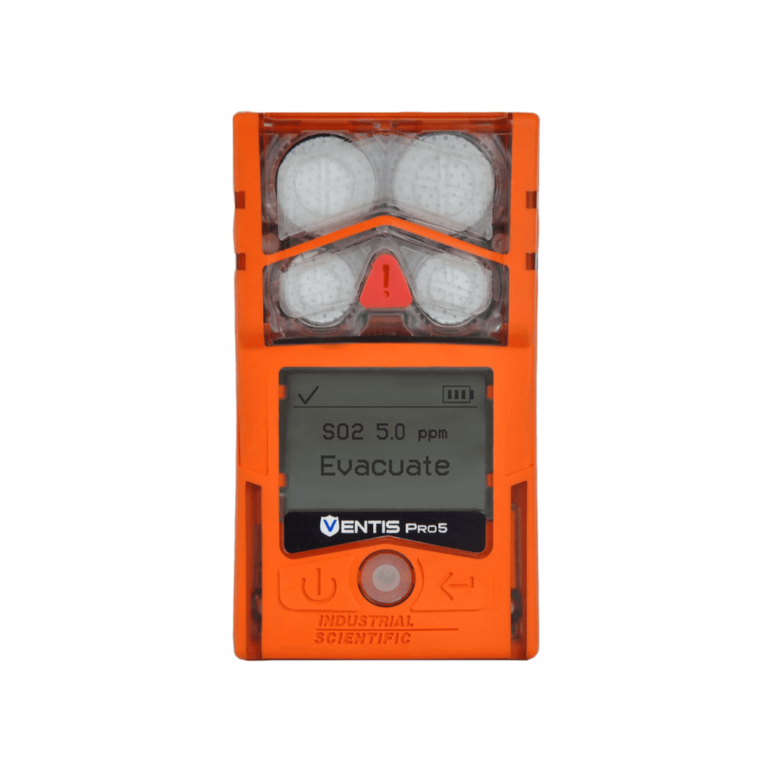 Ventis Pro5 Personal Gas Monitor, LEL (Pentane), H2S, NH3, O2, Li-ion Extended Run Time Battery, Desktop Charger, Pump, Black, U