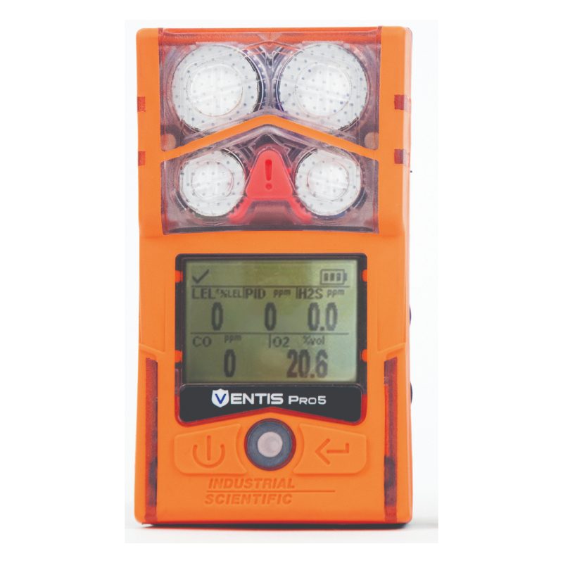 Ventis Pro5 Personal Gas Monitor, CO2 (IR), CO, PH3, O2 (Long-life), Li-ion Extended Run Time Battery, Desktop Charger, Pump, Bl