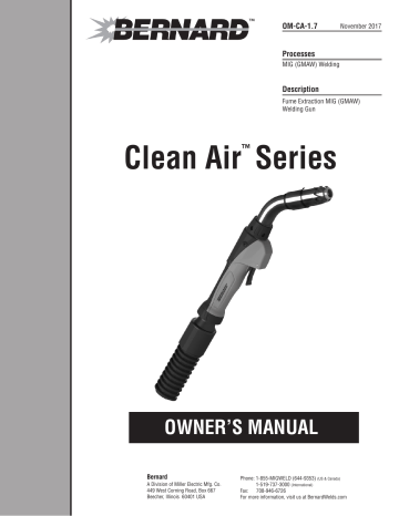 Bernard HANDLE SWIVEL, CLEAN AIR STRAIGHT SMALL