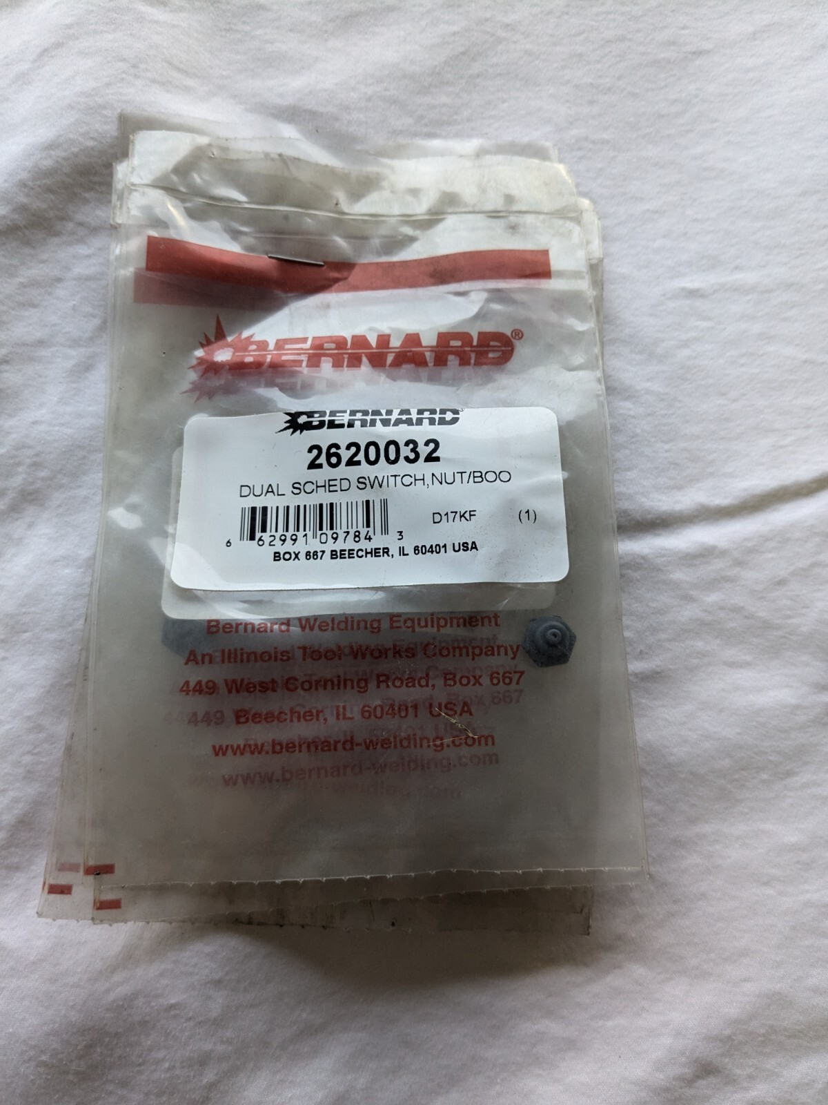Bernard DUAL SCHED SWITCH,NUT/BOOT