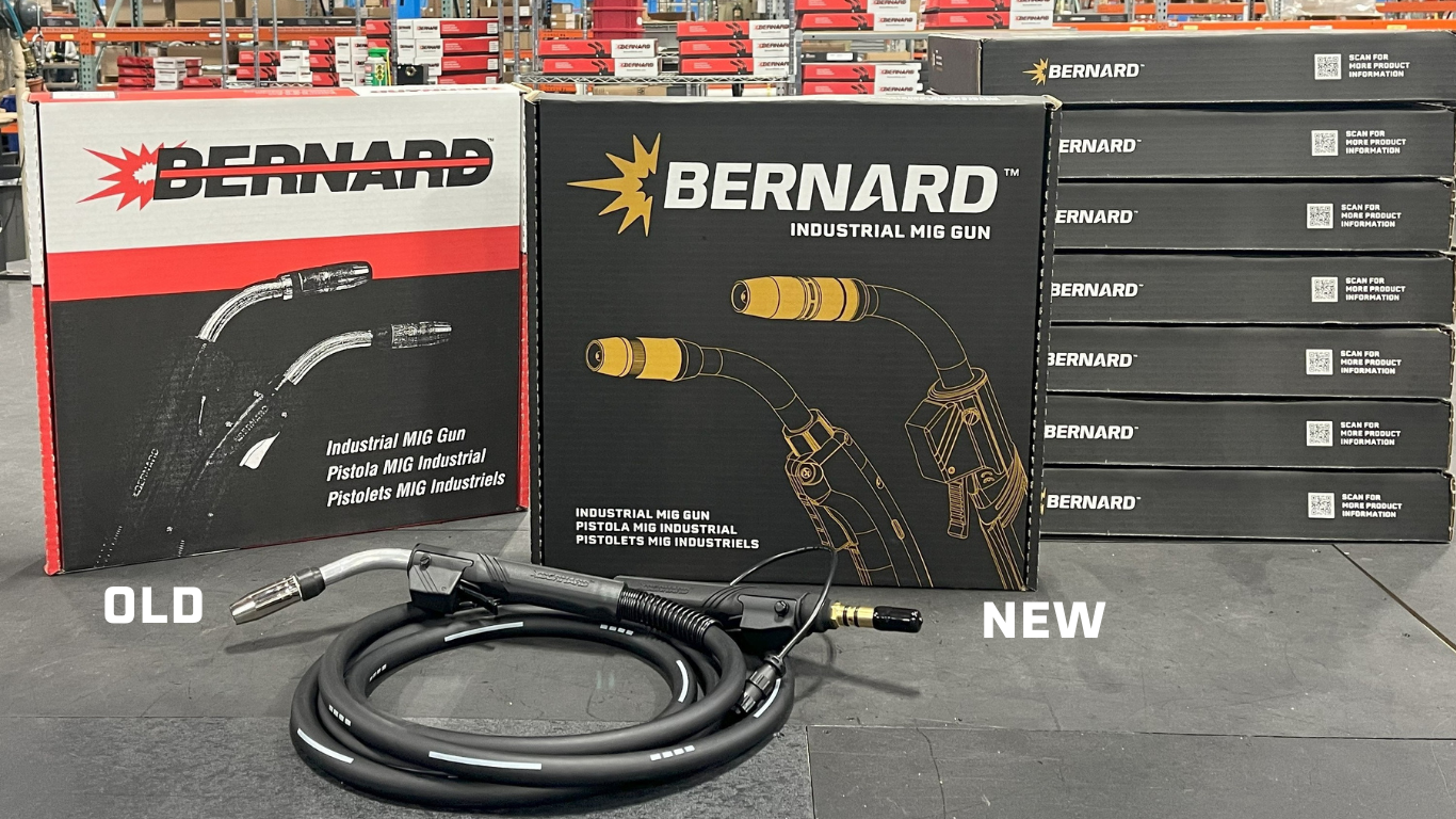 Bernard 600A,BTB MIG Gun,10'(3.05m),3/32"(2.4mm),Euro,Conv