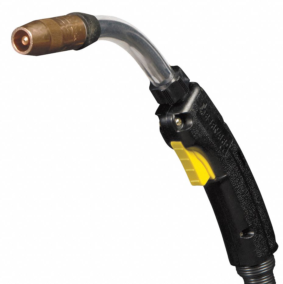 Bernard W-Gun W/C Mig Gun, 15ft, Standard Trigger 45 Deg Medium Neck, Elip 1500 .035in (0.9mm) – Steel Miller