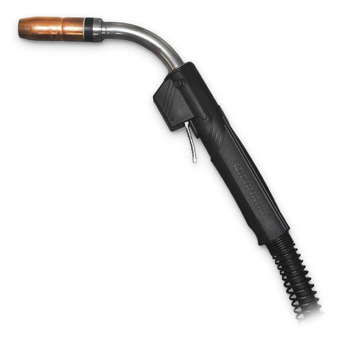 Bernard W-Gun W/C Mig Gun, 15ft, Standard Trigger 60 Deg Medium Neck Centerfire 1/16in (1.6mm) – Steel Miller