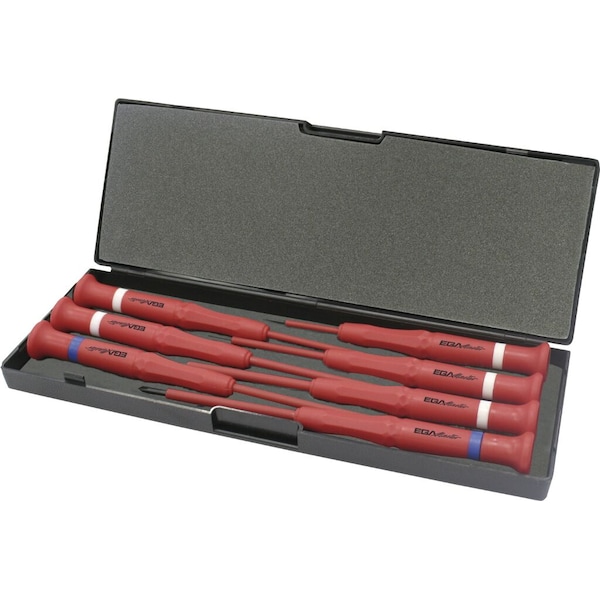 EGA Master SET OF 7 SCREWDRIVERS T6-T30 MASTERTORK IN PLASTIC CASE WITH FOAM