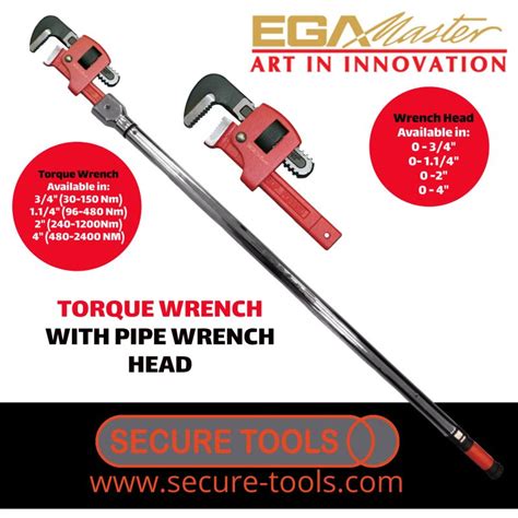 EGA Master TORQUE WRENCH WITH 36" STILLSON HEAD (480 –2400 Nm)