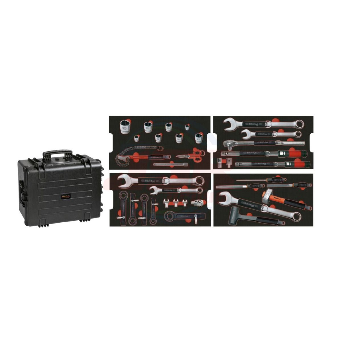 EGA Master HEAVY DUTY WINDMILL APPLICATION SET 35 PCS. WITH CASE AND FOAM TRAYS ANTIDROP ACO