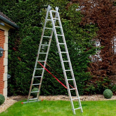 EGA Master FIBERGLASS 2 SECTION COMBINATION LADDER 2 X 12 RUNGS