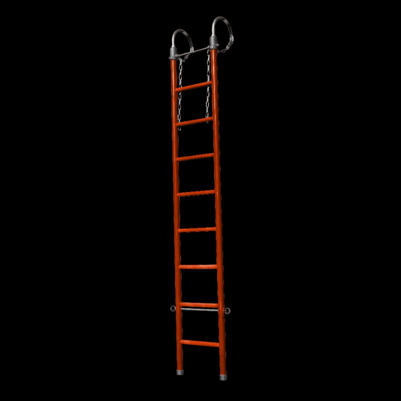 EGA Master FIBERGLASS EXTENSIBLE LEGS WITH HOOK FOR SAFETY LADDER 2 X 8 RUNGS