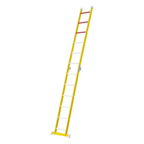 EGA Master FIBERGLASS EXTENSIBLE LEGS WITH HOOK FOR SAFETY LADDER 2 X 12 RUNGS