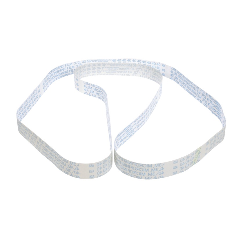 3M™ Microfinishing Film Belt 372L, 40 Mic 5 mil (.13 mm), 3-1/2 in x 15-1/2 in (89 mm x 393.7 mm)