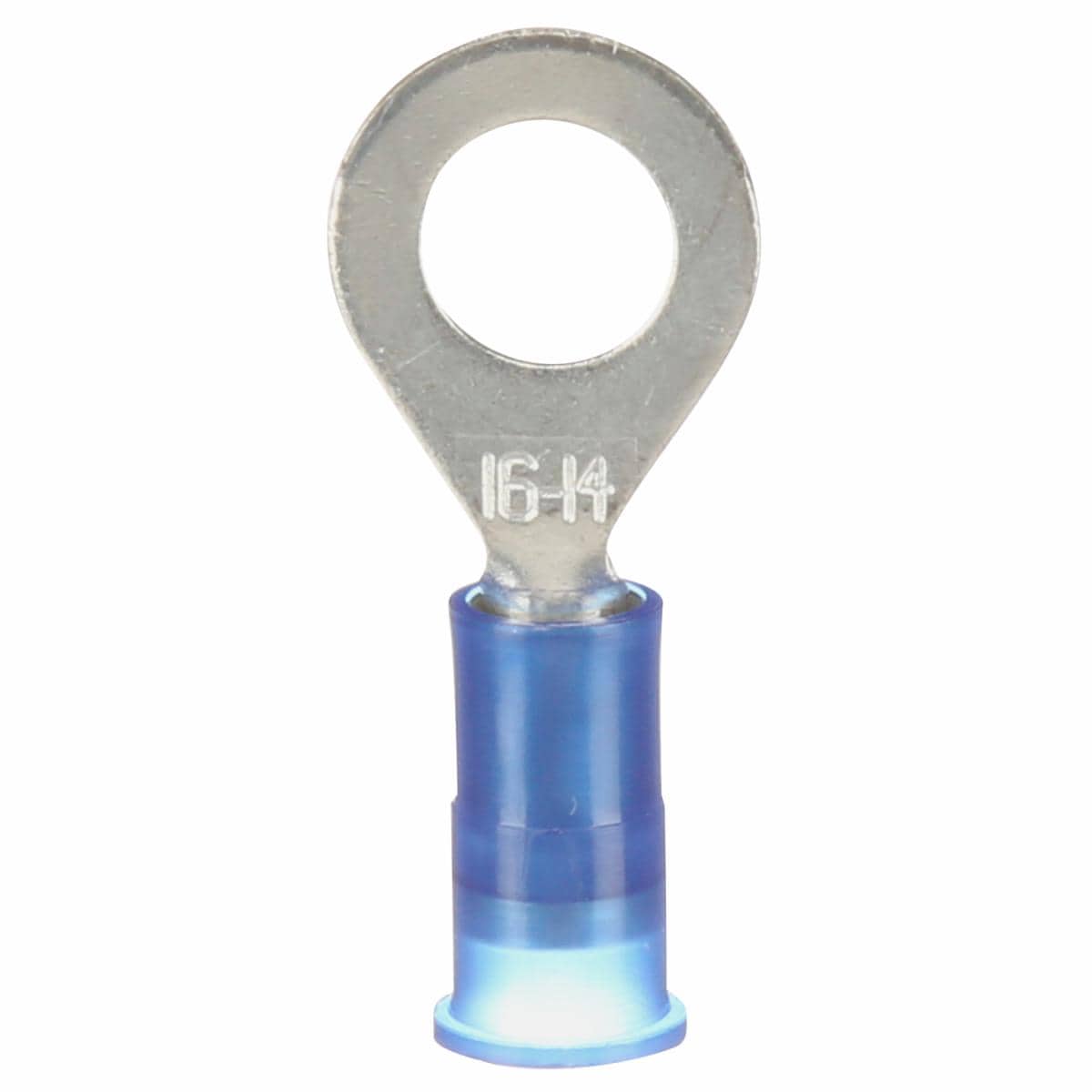 3M™ Scotchlok™ Ring Tongue Terminal, MNG14-6R/SX, blue, nylon insulated with insulation grip, stud size 6, 16-14 AWG