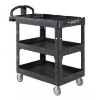 BRUTE® HD ERGO 3 SHELF CART MED BLACK