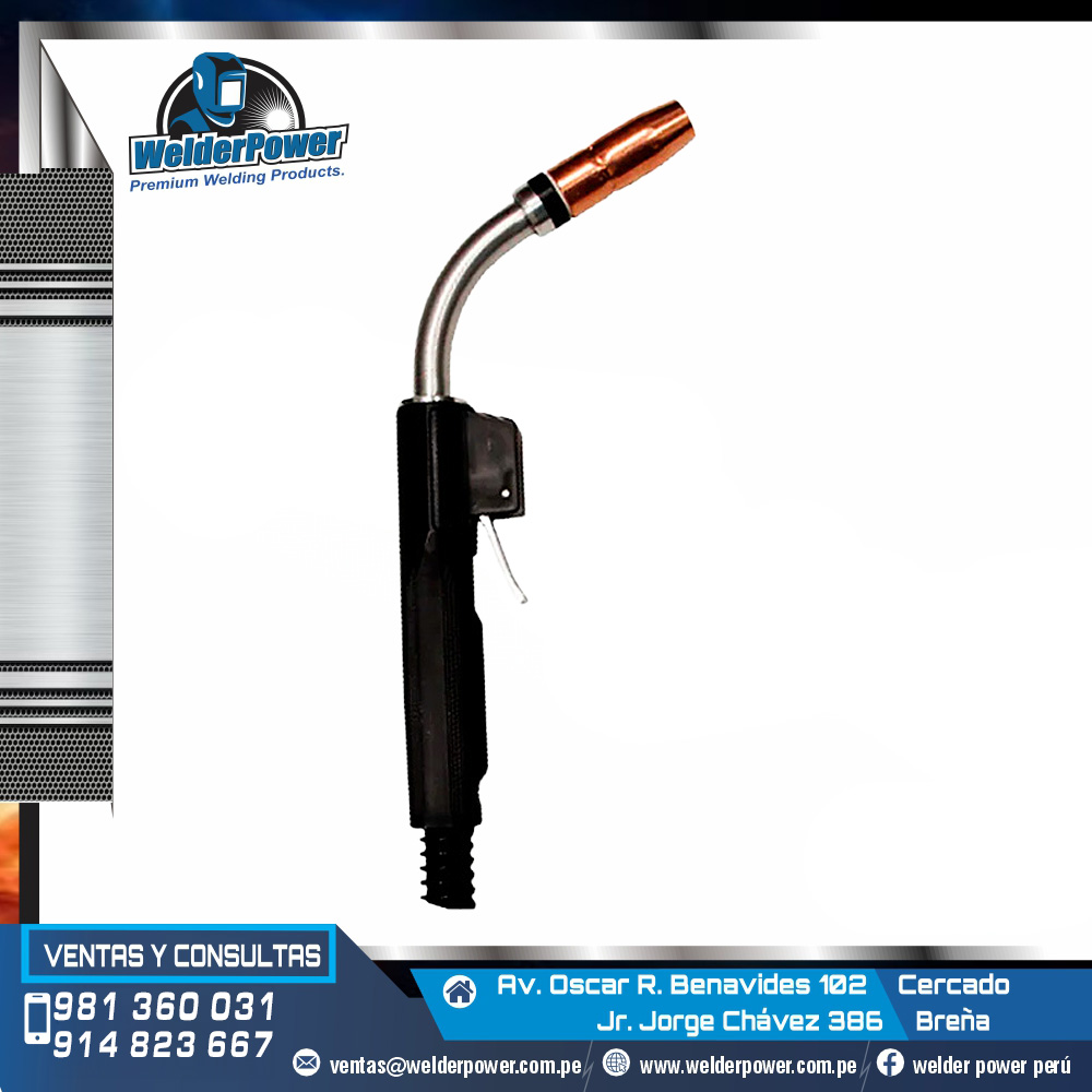 Tregakiss MW1 Fixed Automatic W/C Torch, 450 Amp 45 Deg, Toughlock HD, 15.0ft, 401-5-62 .045in (1.2mm) – Steel Miller