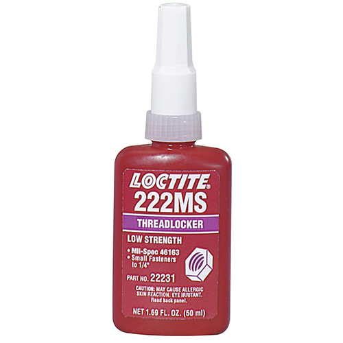 Threadlocker 222MS Low Strength/Small Screw/Mil-Spec. 50 ml Bottle