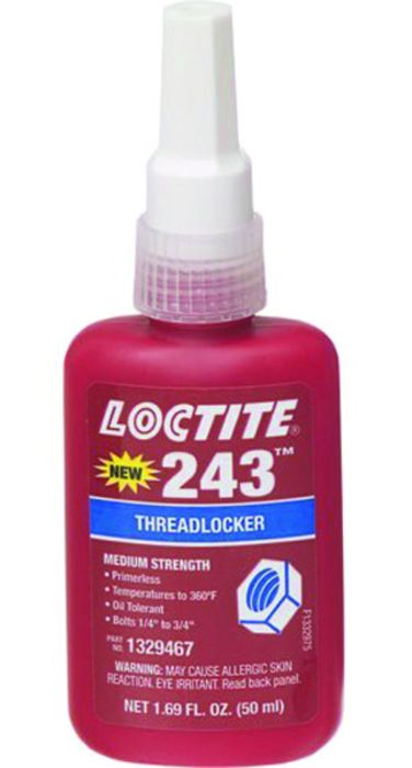 Threadlocker 243 Oil Tolerant/Medium Strength 0.5 ml Capsule