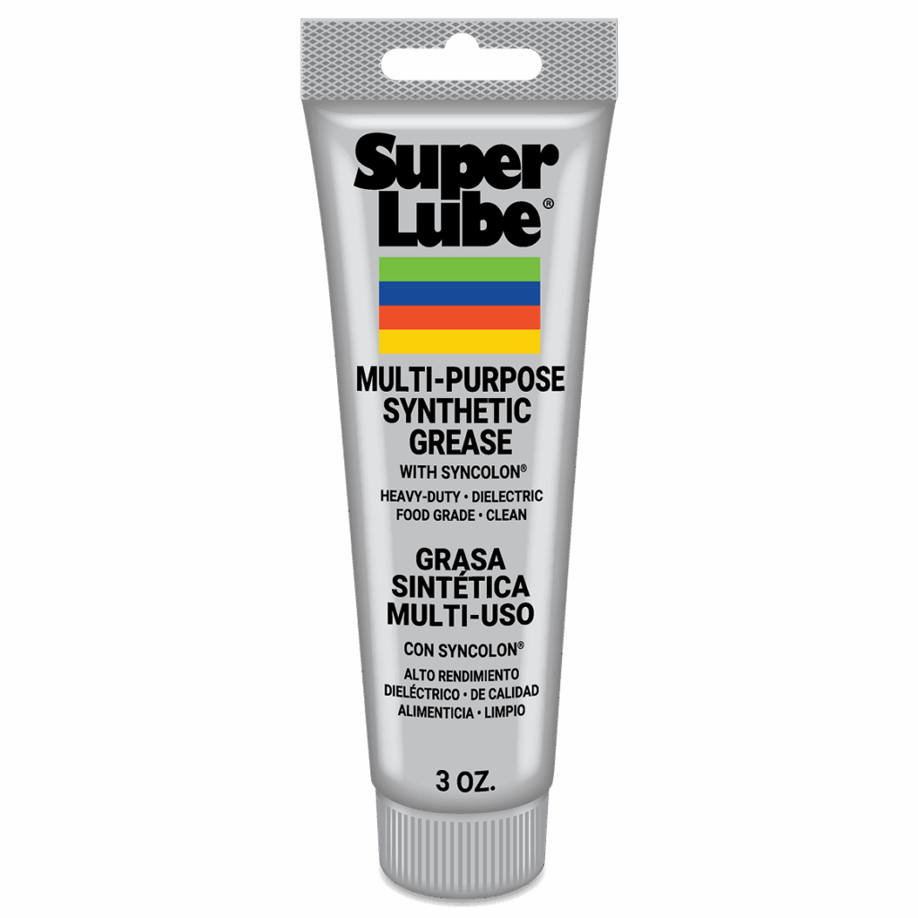 SUPER LUBE® Synthetic Based Grease w/PFTE 3 oz. Net Wt. Tube, Carded