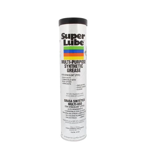 SUPER LUBE® Synthetic Based Grease w/PFTE 14.1 oz. Net Wt. Cartridge