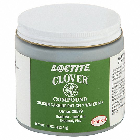 CLOVER® Silicon Carbide PAT GEL® Water Mix 1 lb. Net Wt. Can, Grit 1000, Grade 6A