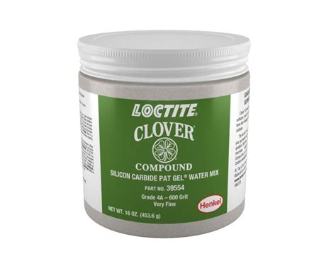CLOVER® Silicon Carbide PAT GEL® Water Mix 1 lb. Net Wt. Can, Grit 600, Grade 4A