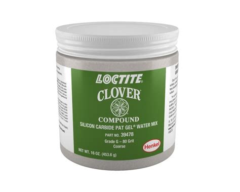 CLOVER® Silicon Carbide PAT GEL® Water Mix 1 lb. Net Wt. Can, Grit 80, Grade G