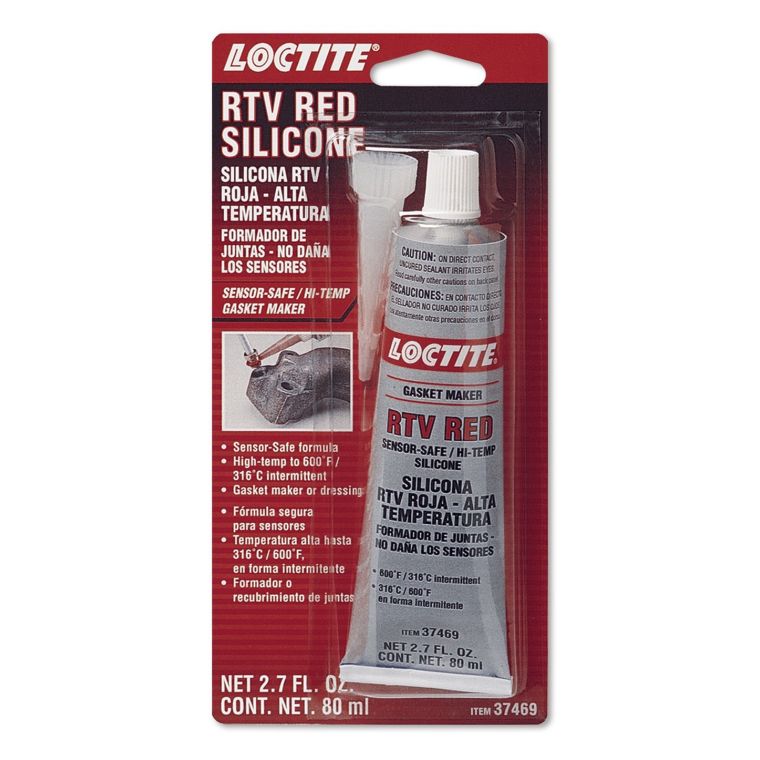 LOCTITE 596 Red RTV Silicone Sensor Safe/Hi-Temp Gasket Maker 80 ml Tube