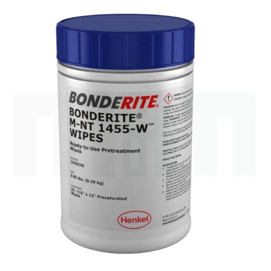 BONDERITE M-NT 1455-W WIPES (30VAI000600 1 Case (Contains 6 containers of 50 wipes each for a total of 300 wipes)