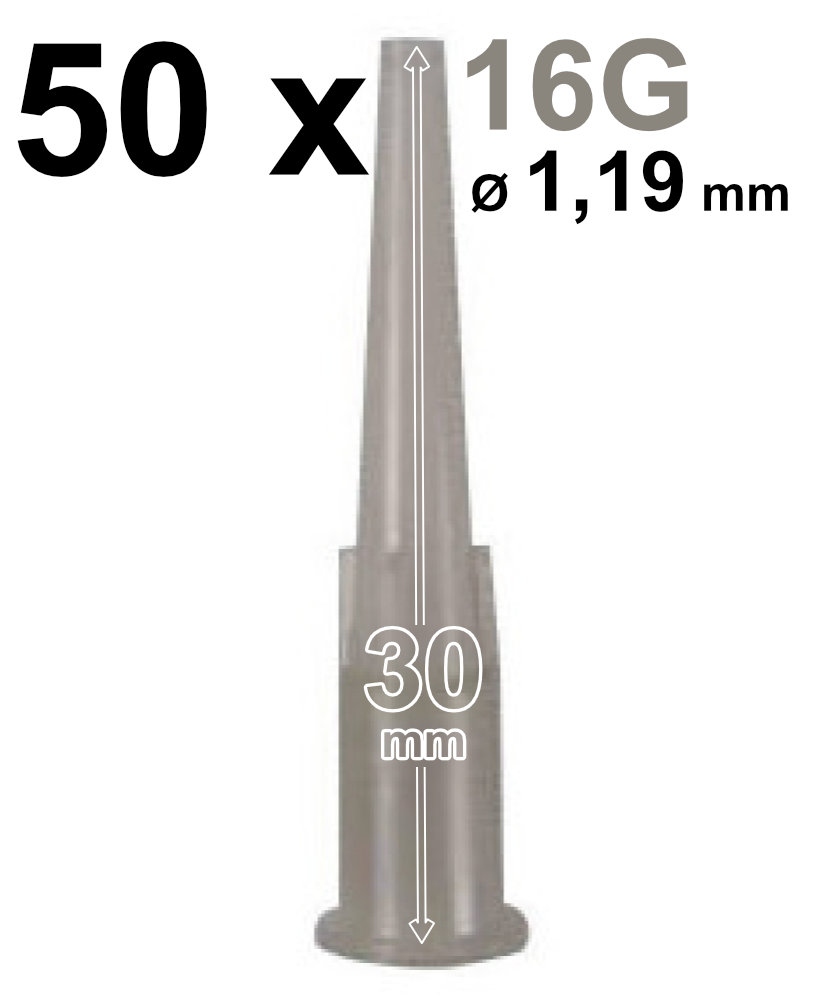 #16GA PP Tapered, Grey, 1.25" Long (50) Each