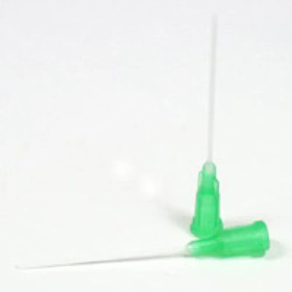 #18GA S/S Straight, Green, 1" Long (1000) Each