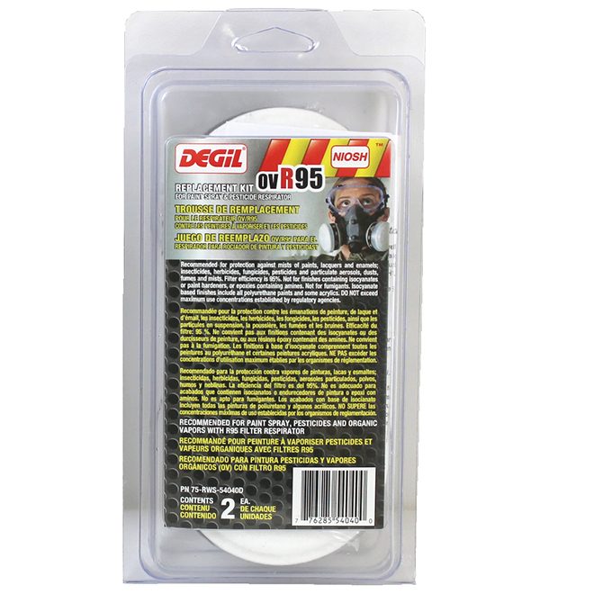 DEGIL REPLACEMENT KIT,OV/95, 2/PK