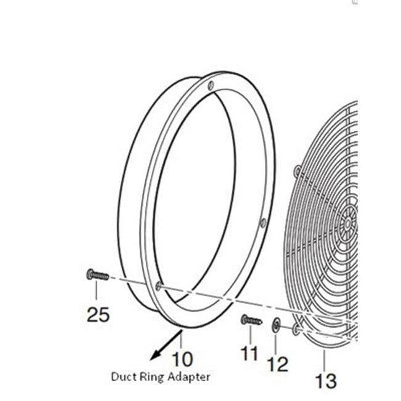 BLOWER DUCT RING ADAPTER, PLASTIC