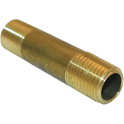 NIPPLE, 1/4 X 3.5" BRASS