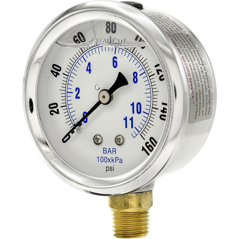 0-160 PSI, 1.59 DIA GAUGE