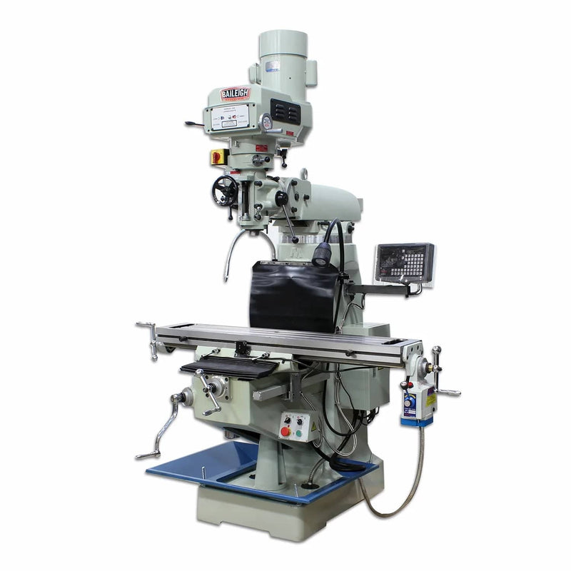 VM-949E-VS; 9" x 49" Variable Speed Mill with X Power Feed, & DRO 3HP, 220V 1Phase
