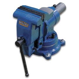 BV-5P; Baileigh Industrial Swiveling, Rotating Bench Vise w/Pipe Jaws – 5-1/8" Jaw, 4" Opening