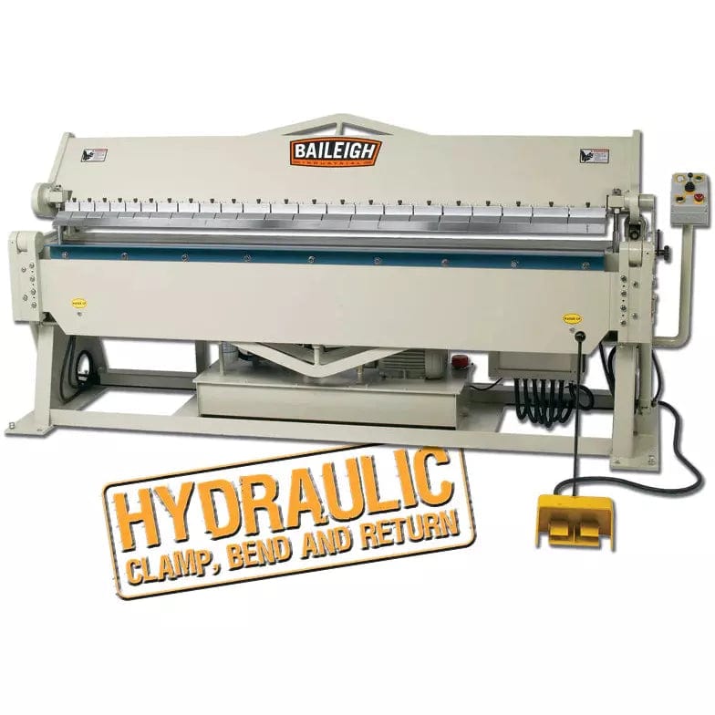 BB-9612H; 220 Volt 3 Phase Heavy Duty Hydraulic Box and Pan Brake, 8' Length, 12 Gauge Mild Steel Capacity