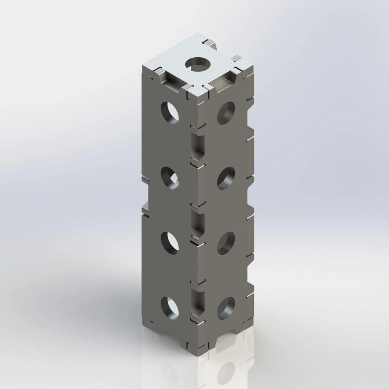 WJT-AS883UW-16 8X8X3 Adjustable Square, 16MM Holes